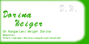 dorina weiger business card